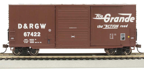 40' Steel Hi-Cube, Sliding-Door Boxcar - Ready-to-Run -- Denver & Rio Grande Western #67422 (Boxcar Red, Flying Grande Logo)-2