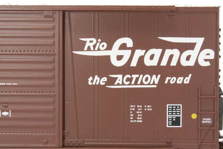 40' Steel Hi-Cube, Sliding-Door Boxcar - Ready-to-Run -- Denver & Rio Grande Western #67422 (Boxcar Red, Flying Grande Logo)-3