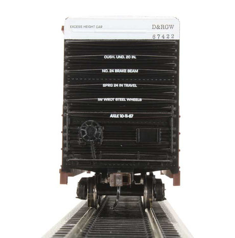 40' Steel Hi-Cube, Sliding-Door Boxcar - Ready-to-Run -- Denver & Rio Grande Western #67422 (Boxcar Red, Flying Grande Logo)-4