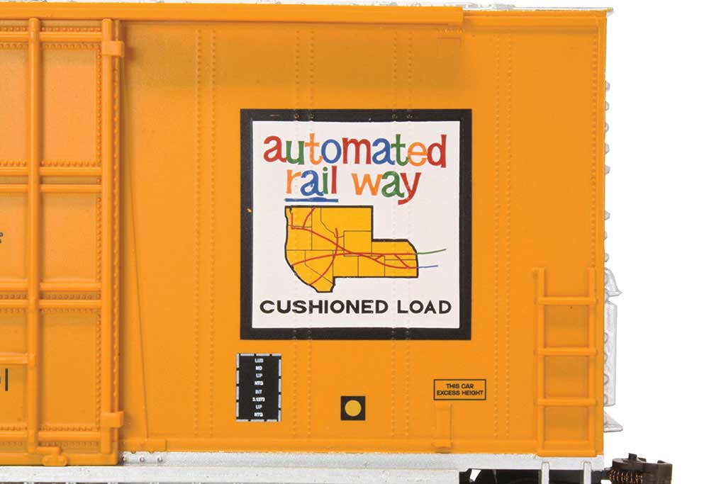 40' Steel Hi-Cube, Sliding-Door Boxcar - Ready-to-Run -- Union Pacific #518126 (Armour Yellow, silver; Automated Railway Map Logo)-3