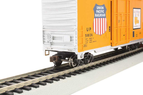 40' Steel Hi-Cube, Sliding-Door Boxcar - Ready-to-Run -- Union Pacific #518126 (Armour Yellow, silver; Automated Railway Map Logo)-6