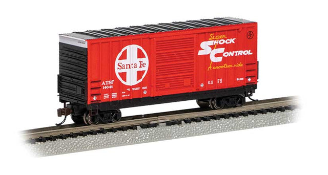 40' Hi-Cube Boxcar - Ready to Run -- Atchsion, Topeka & Santa Fe #14044 (red, black, white; Large Logo)
