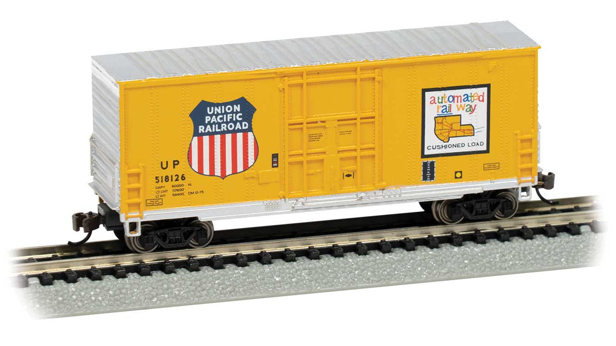 40' Hi-Cube Boxcar - Ready to Run - Silver Series(R) -- Union Pacific #518169 (Armour Yellow, silver, Automated Railway Logo)