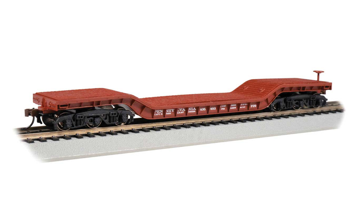 52' Depressed-Center Flatcar - Ready-to-Run - Silver Series(R) -- Pennaylvania Railroad #435493 (Tuscan)