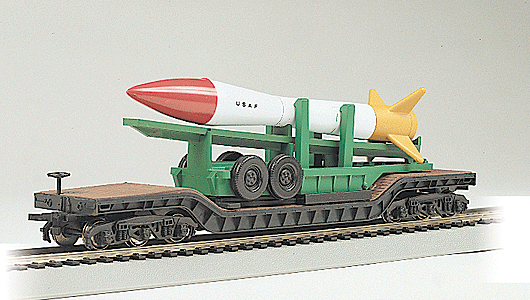 52' Depressed Center Flatcar -- With Missile Load