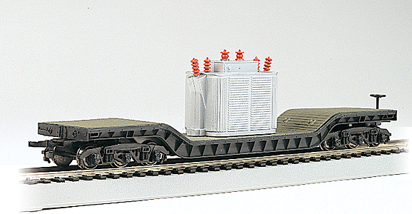 52' Depressed Center Flatcar -- With Transformer Load
