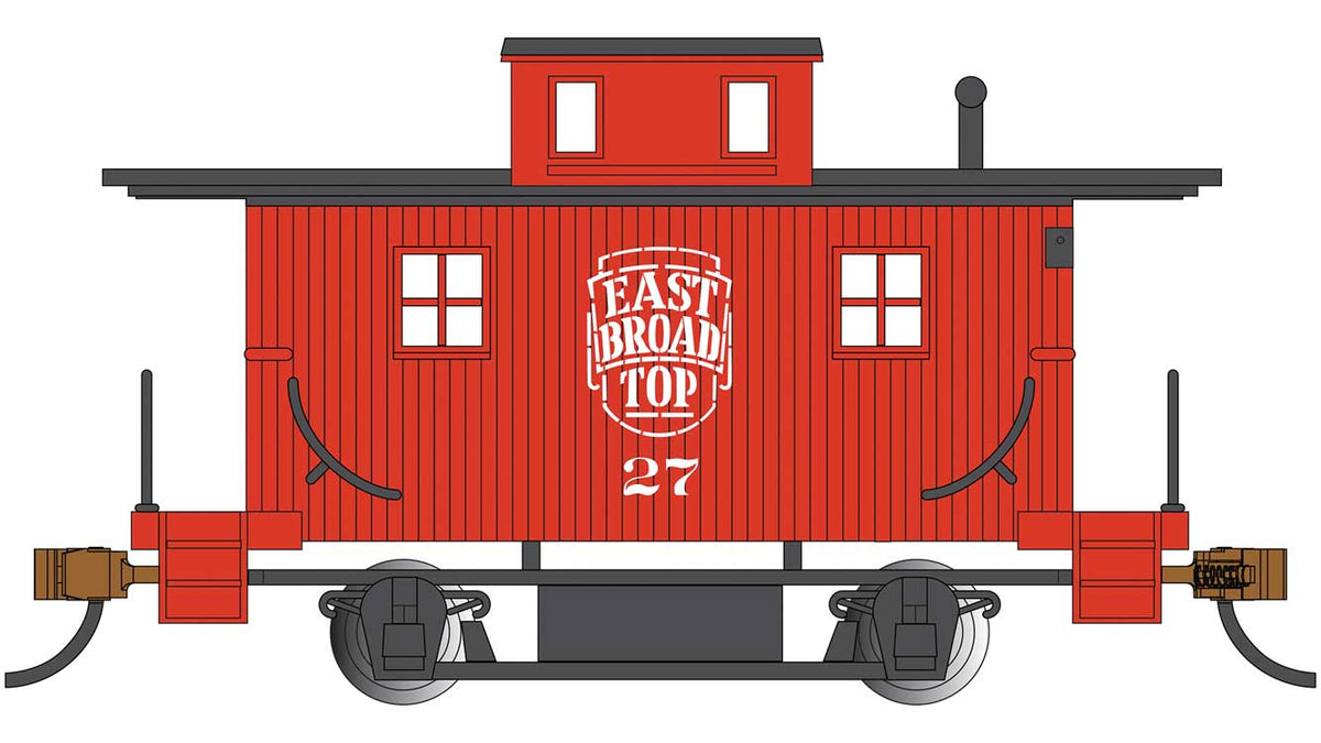 Wood 4-Wheel Bobber Caboose - Ready to Run - Silver Series(R) -- East Broad Top #27 (red)