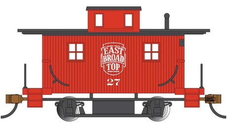 Wood 4-Wheel Bobber Caboose - Ready to Run - Silver Series(R) -- East Broad Top #27 (red)