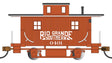Wood 4-Wheel Bobber Caboose - Ready to Run - Silver Series(R) -- Rio Grande Southern #0400 (Boxcar Red, white)