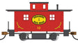 Wood 4-Wheel Bobber Caboose - Ready to Run - Silver Series(R) -- Strasburg #10 (red, yellow, oval logo)
