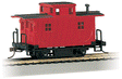 Wood 4-Wheel Bobber Caboose - Ready to Run - Silver Series(R) -- Unlettered (Red)-1