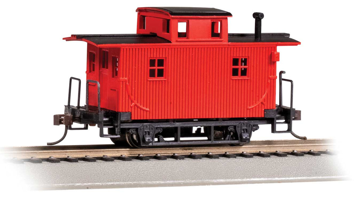 Wood 4-Wheel Bobber Caboose - Ready to Run - Silver Series(R) -- Unlettered (Red)-2