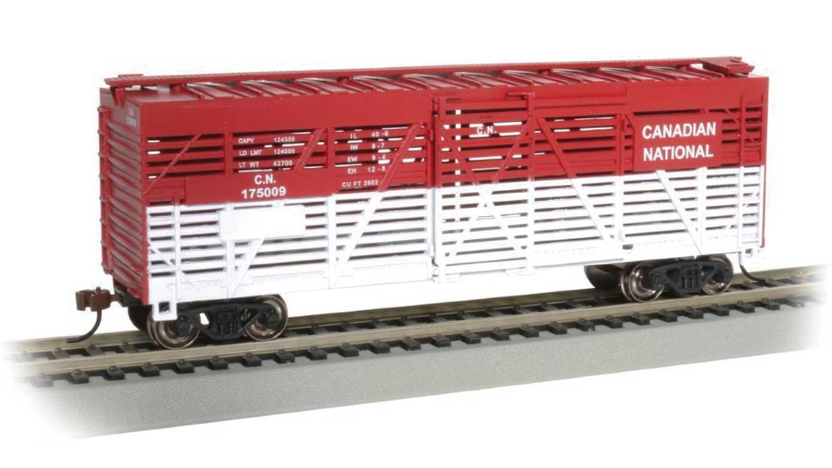 40' Stock Car - Ready to Run - Silver Series(R) -- Canadian National #175009 (Boxcar Red, white)