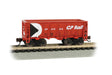 Ore Car - Flat-Bottom - Ready to Run -- Canadian Pacific #314414 (red, black, white; Multimark Logo)