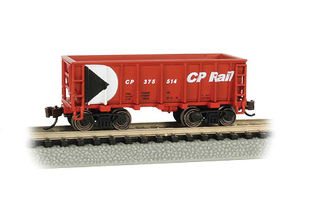 Ore Car - Flat-Bottom - Ready to Run -- Canadian Pacific #314414 (red, black, white; Multimark Logo)