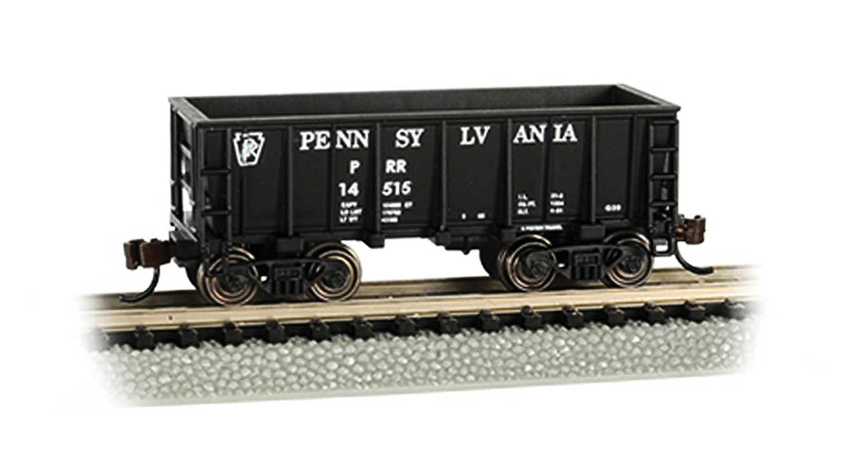 Flat-Bottom Ore Car - Ready to Run -- Pennsylvania Railroad #14514 (black)