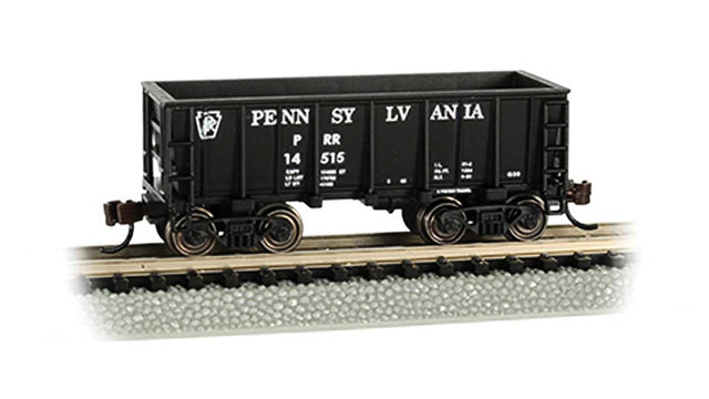 Flat-Bottom Ore Car - Ready to Run -- Pennsylvania Railroad #14514 (black)