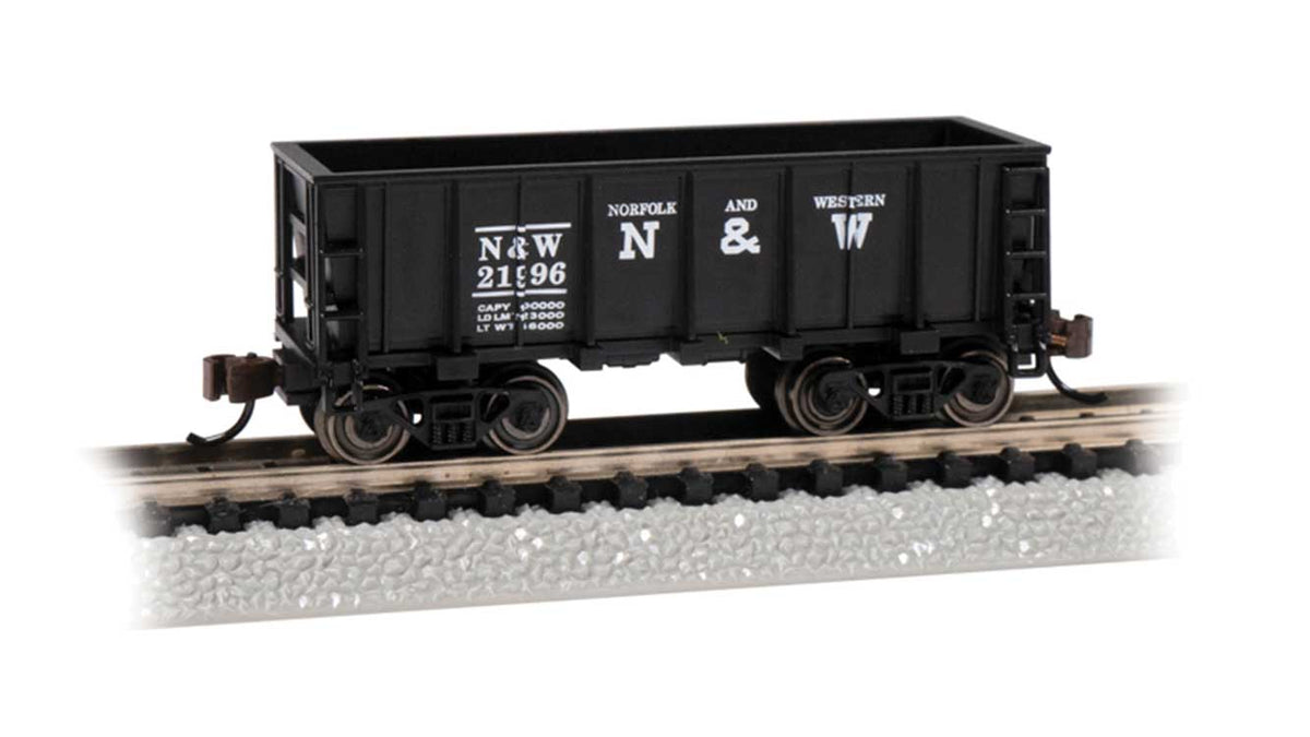 Flat-Bottom Ore Car - Ready to Run -- Norfolk & Western #21996 (black)