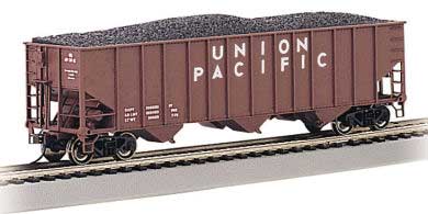 Bethlehem Steel 3-Bay 100-Ton Open Hopper - Ready to Run - Silver Series(R) -- Union Pacific #36255 (Boxcar Red, white)-2