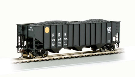 Bethlehem Steel 3-Bay 100-Ton Open Hopper - Ready to Run - Silver Series(R) -- Pennsylvania Railroad #226136 (black, Yellow Ball)
