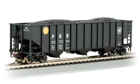 Bethlehem Steel 3-Bay 100-Ton Open Hopper - Ready to Run - Silver Series(R) -- Pennsylvania Railroad #227291 (black, yellow ball)