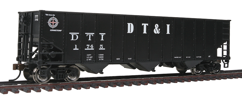 Bethlehem Steel 3-Bay 100-Ton Open Hopper - Ready to Run - Silver Series(R) -- Detroit, Toledo & Ironton-1