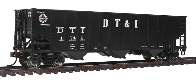 Bethlehem Steel 3-Bay 100-Ton Open Hopper - Ready to Run - Silver Series(R) -- Detroit, Toledo & Ironton-1