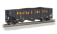 Bethlehem Steel 3-Bay 100-Ton Open Hopper - Ready to Run - Silver Series(R) -- Wheeling & Lake Erie #621 (black, orange, Speed Lettering)