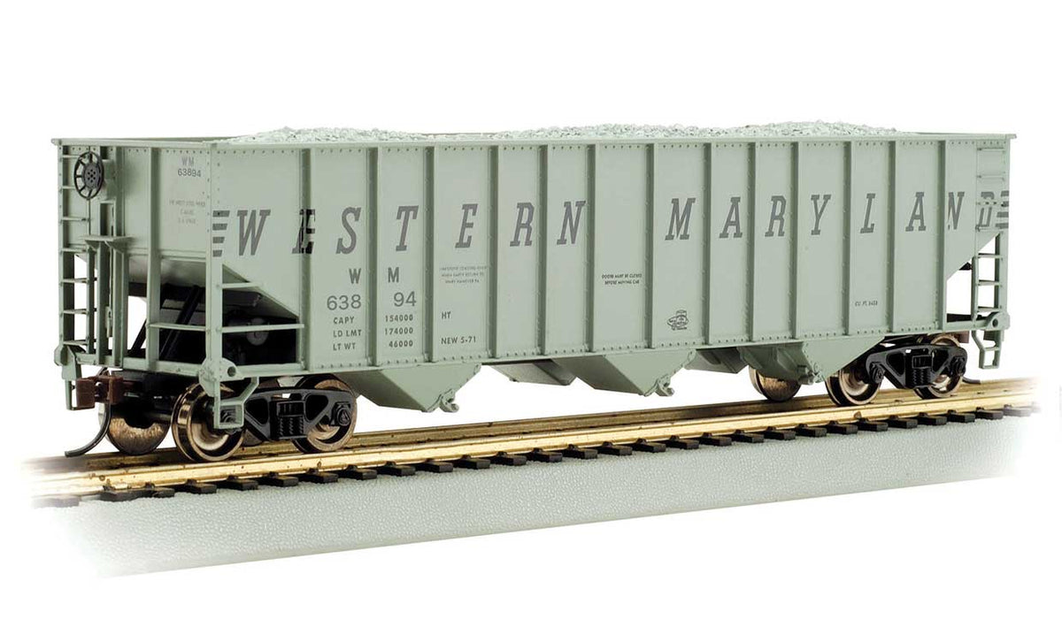 Bethlehem Steel 3-Bay 100-Ton Open Hopper - Ready to Run - Silver Series(R) -- Western Maryland #63894
