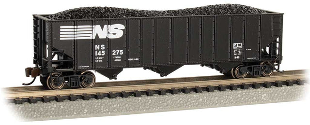 Bethlehem Steel 100-Ton 3-Bay Hopper - Ready to Run -- Norfolk Southern #145275 (black, white)