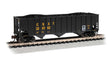 Bethlehem Steel 100-Ton 3-Bay Hopper - Ready to Run -- CSX #326162 (black, yellow, Reporting Marks Only)