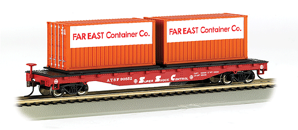 Flatcar w/Container Load -- Atchison, Topeka & Santa Fe-1