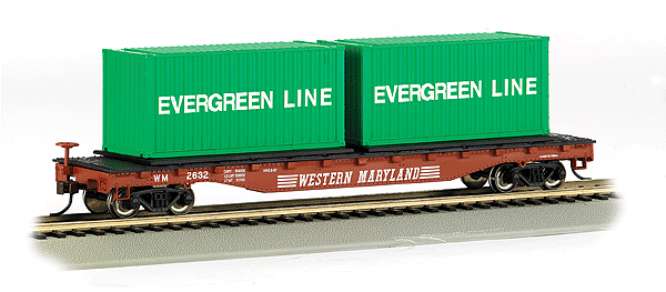 Flatcar w/Container Load -- Western Maryland