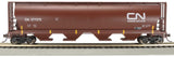Canadian Cylindrical 4-Bay Grain Hopper - Ready to Run - Silver Series(R) -- Canadian National #377375 (Boxcar Red, CN Noodle)-2