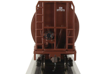Canadian Cylindrical 4-Bay Grain Hopper - Ready to Run - Silver Series(R) -- Canadian National #377375 (Boxcar Red, CN Noodle)-5