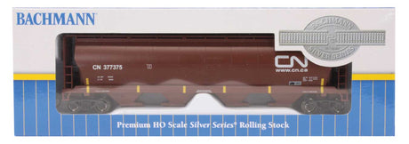 Canadian Cylindrical 4-Bay Grain Hopper - Ready to Run - Silver Series(R) -- Canadian National #377375 (Boxcar Red, CN Noodle)-6