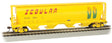 Canadian Cylindrical 4-Bay Grain Hopper - Ready to Run - Silver Series(R) -- Scoular Grain #1687 (yellow)-1