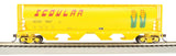 Canadian Cylindrical 4-Bay Grain Hopper - Ready to Run - Silver Series(R) -- Scoular Grain #1687 (yellow)-2