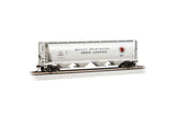 Canadian Cylindrical 4-Bay Grain Hopper - Ready to Run - Silver Series(R) -- Great Northern (gray, black, red, Large Grain Loading Lettering)-2