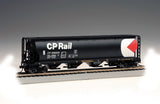 Canadian Cylindrical 4-Bay Grain Hopper - Ready to Run - Silver Series(R) -- Canadian Pacific (black, white, red; Multimark Logo)-2