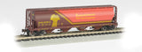 Canadian Cylindrical 4-Bay Grain Hopper - Ready to Run - Silver Series(R) -- Saskatchewan Grain Car Corp. (orange, brown, yellow)-2
