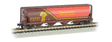 Canadian Cylindrical 4-Bay Grain Hopper - Ready to Run - Silver Series(R) -- Saskatchewan Grain Car Corp. (orange, brown, yellow)-1