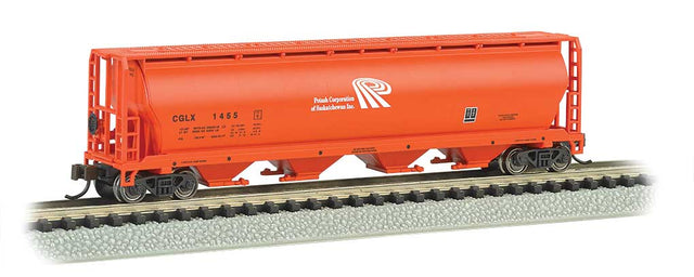 Canadian Cylindrical 4-Bay Grain Hopper - Ready to Run - Silver Series(R) -- Potash Corp.