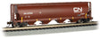 Canadian Cylindrical 4-Bay Grain Hopper - Ready to Run - Silver Series(R) -- Canadian National #377375 (Boxcar Red)