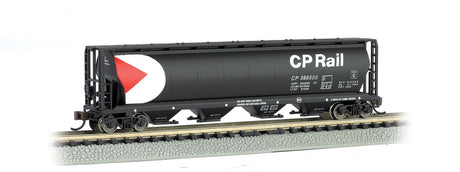 Canadian Cylindrical 4-Bay Grain Hopper - Ready to Run - Silver Series(R) -- Canadian Pacific (black, white, red, Multimark Logo)-2