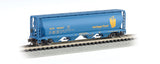 Canadian Cylindrical 4-Bay Grain Hopper - Ready to Run - Silver Series(R) -- Alberta Heritage Fund ALNX (blue, yellow)-2