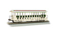 Jackson Sharp Open-Sided Excursion Car - Ready to Run - Silver Series(R) -- Amusement Park (cream, green)
