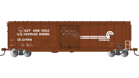 50' Sliding-Door Boxcar - Ready to Run - Silver Series(R) -- Conrail #269298 (Boxcar Red, white, Buy US Savings Bonds)