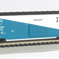 50' Sliding-Door Boxcar No Roofwalk - Ready to Run -- Delaware & Hudson #1199 ("I Love NY" Scheme; blue, white, red, black)