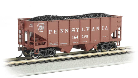 USRA 55-Ton Outside-Braced Hopper w/Load - Ready to Run - Silver Series(R) -- Pennsylvania Railroad #164298 (Tuscan, Plain Keystone)